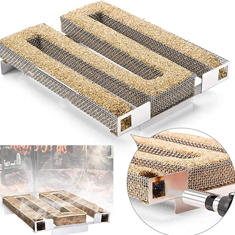 Smoker Box Wood Chip - Cold Smoke Generator BBQ Accessories Steel