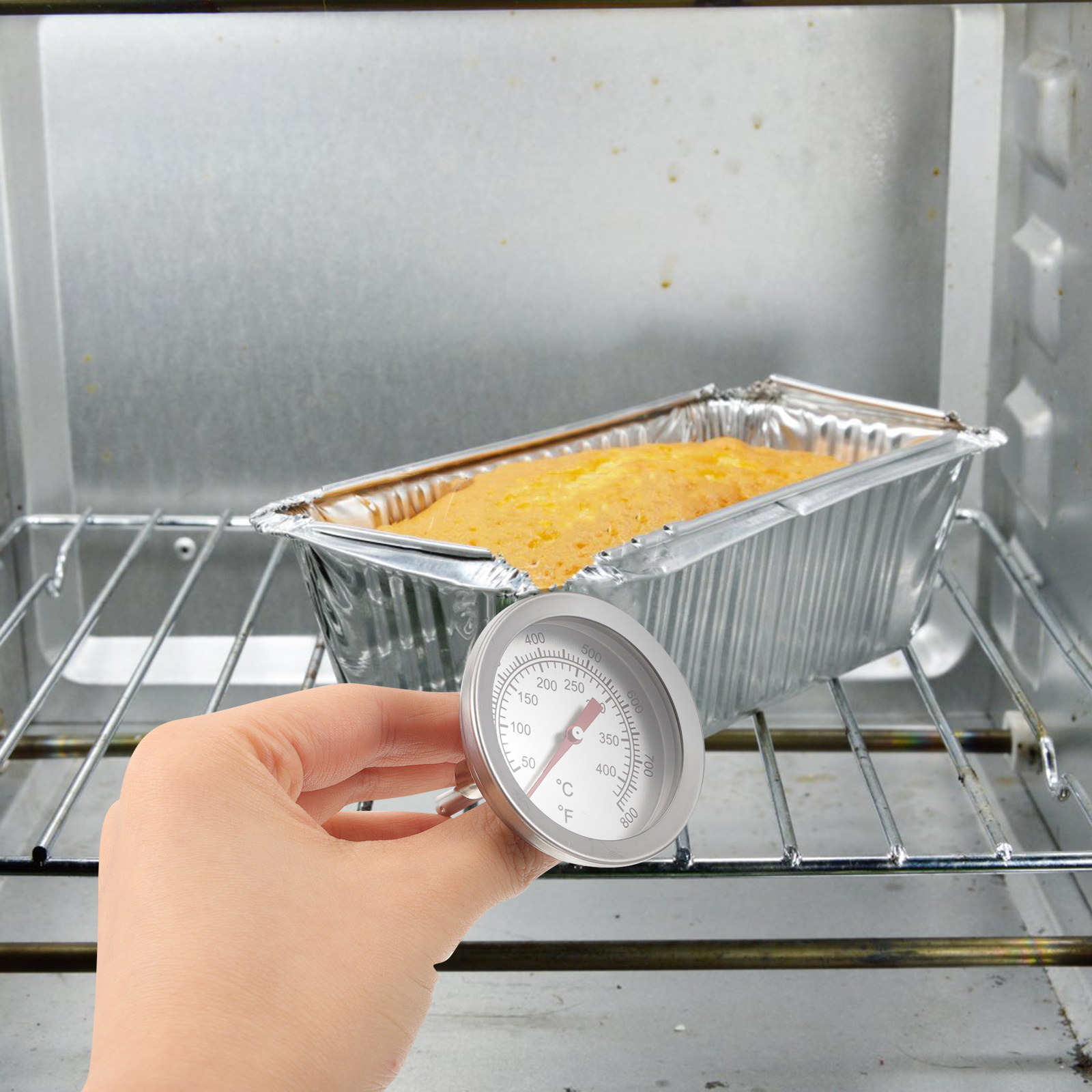 Home Cooking In - Large Dial Oven Thermometer Stainless Steel
