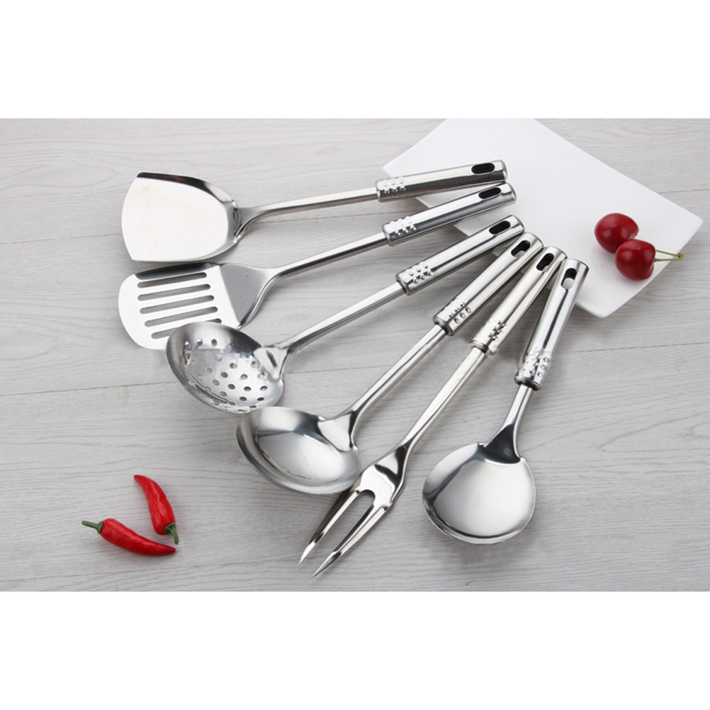 Home Cooking Utensil Set - 7Pcs Kitchen Ware Set Premium Stainless