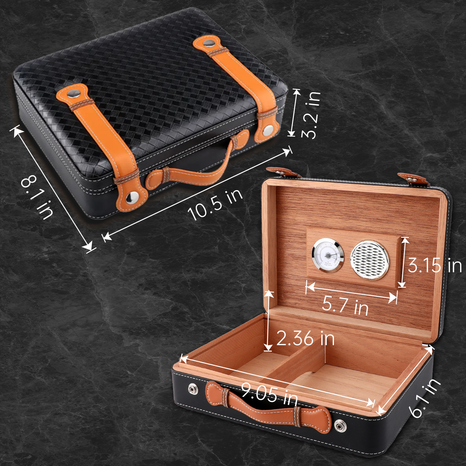 XIFEI Travel Cigar Humidor Box - Smoker Box Wood Chip บทวิจารณ์และราคา