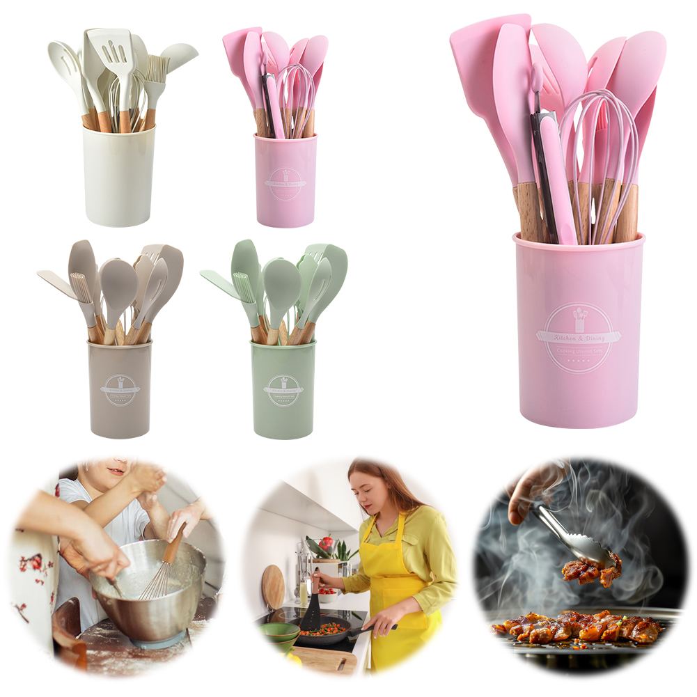 12Pcs Kitchen Utensil Set Heat - Home Cooking Utensil Set บทวิจารณ์และราคา
