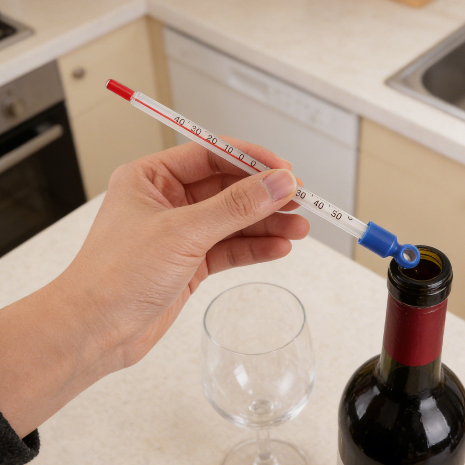 Glass Wine Thermometer Easy Re - Home Cooking In บทวิจารณ์และราคา
