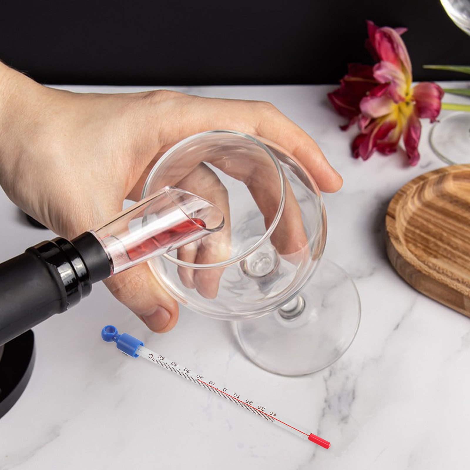 Glass Wine Thermometer Easy Re - Home Cooking In บทวิจารณ์และราคา