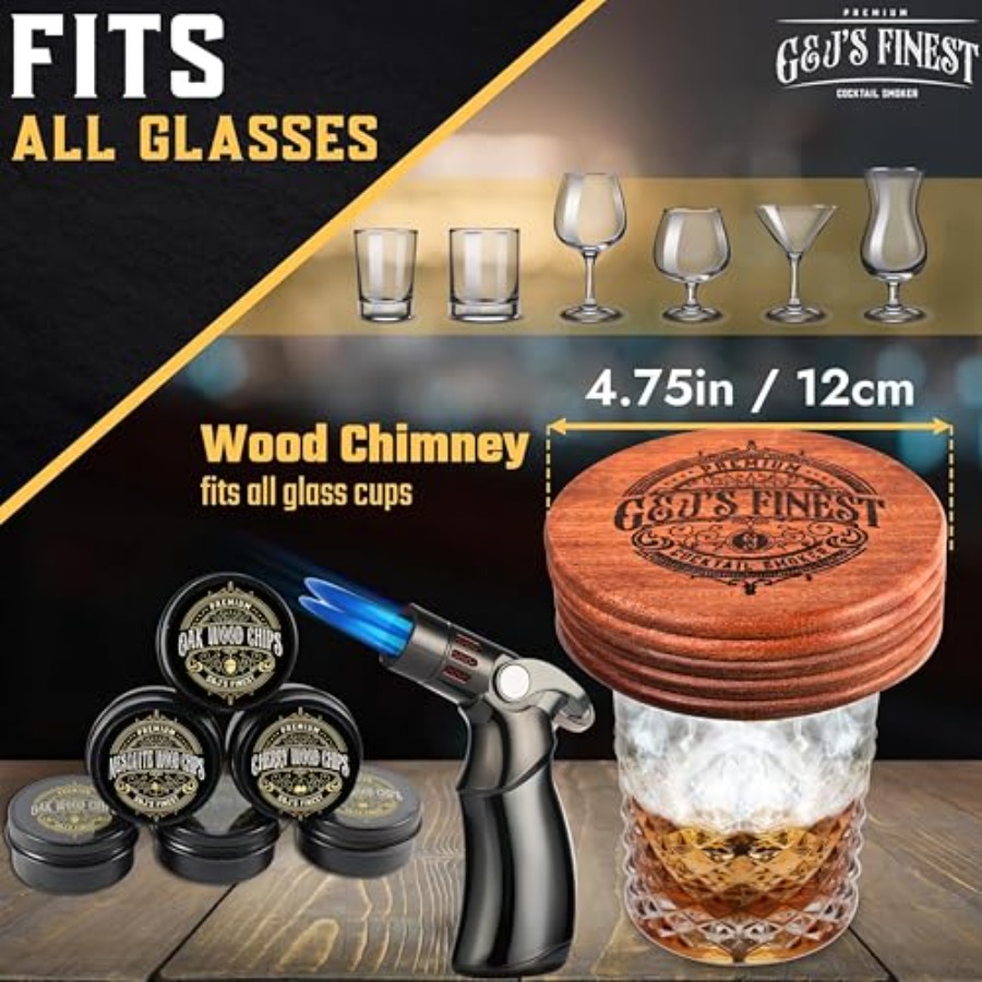Whiskey Smoker Kit with QuadTo - Smoker Box Wood Chip บทวิจารณ์และราคา