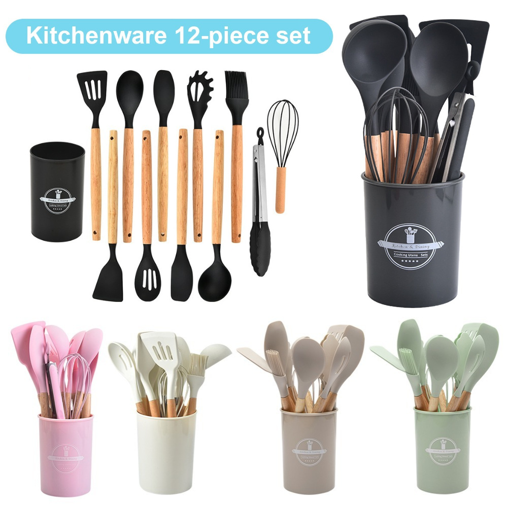 12Pcs Kitchen Utensil Set Cook - Home Cooking Utensil Set บทวิจารณ์และราคา