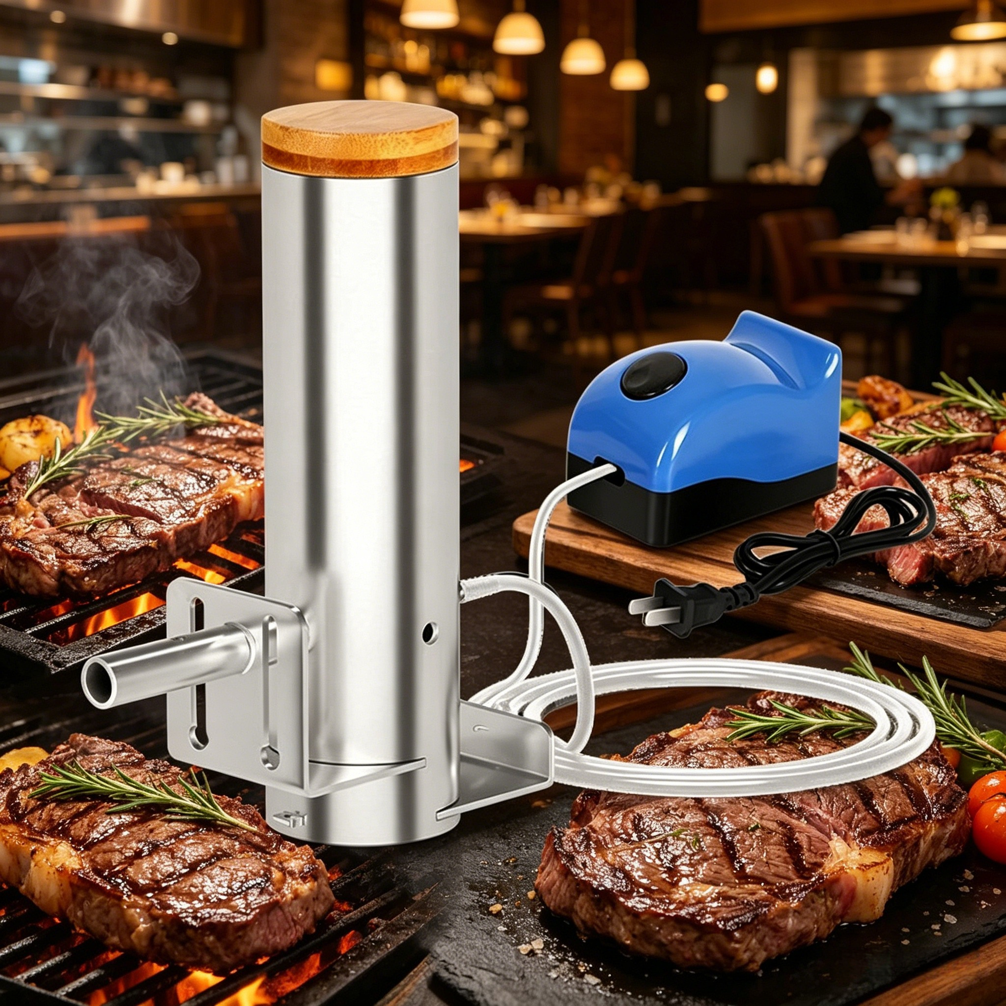 Electric Wood Chip Smoke Box P - Smoker Box Wood Chip บทวิจารณ์และราคา