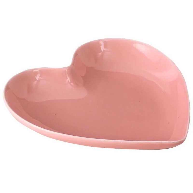 Creative Pink Heart Ceramic Pl - Home Cooking Order บทวิจารณ์และราคา