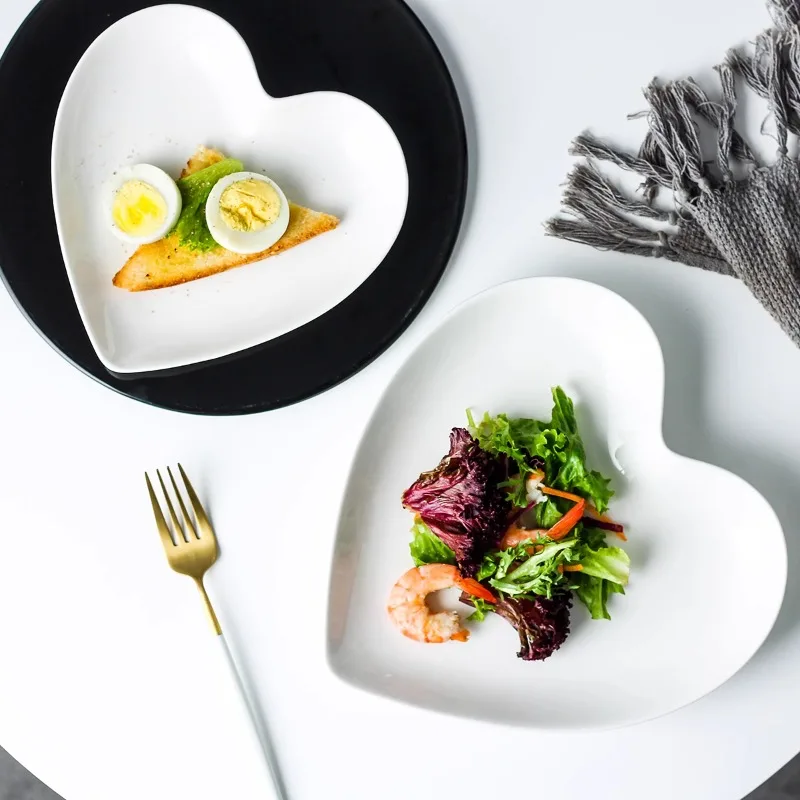 Creative Pink Heart Ceramic Pl - Home Cooking Order บทวิจารณ์และราคา