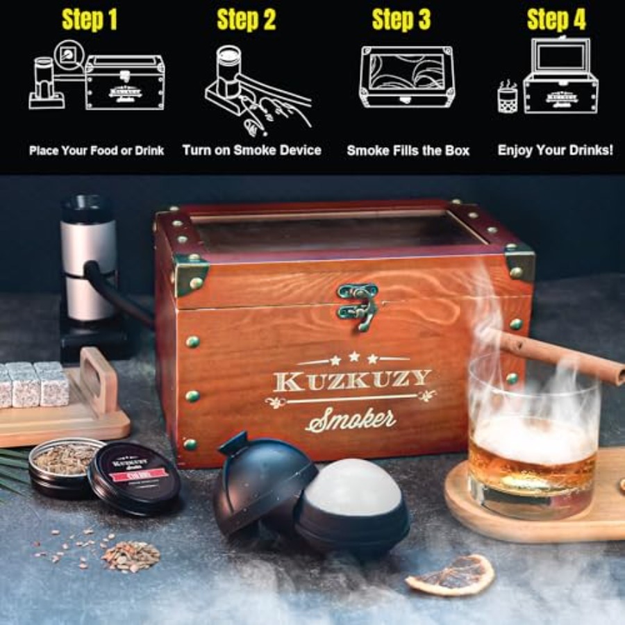 Cocktail Smoker Kit - Whiskey  - Smoker Box Wood Chip บทวิจารณ์และราคา