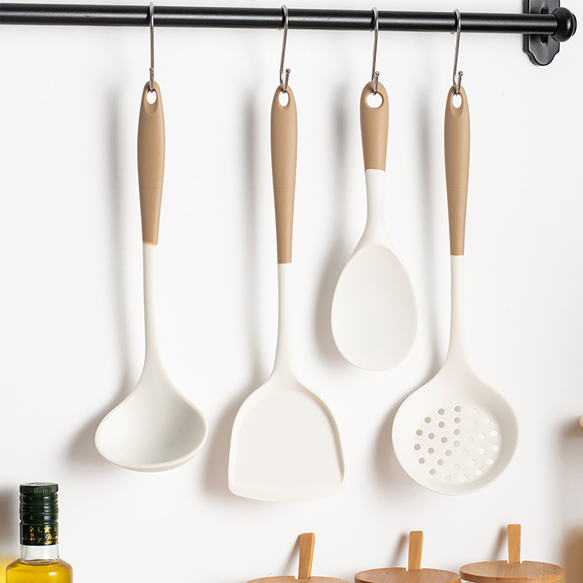 4pcs Silicone Kitchenware Uten - Home Cooking Utensil Set บทวิจารณ์และราคา