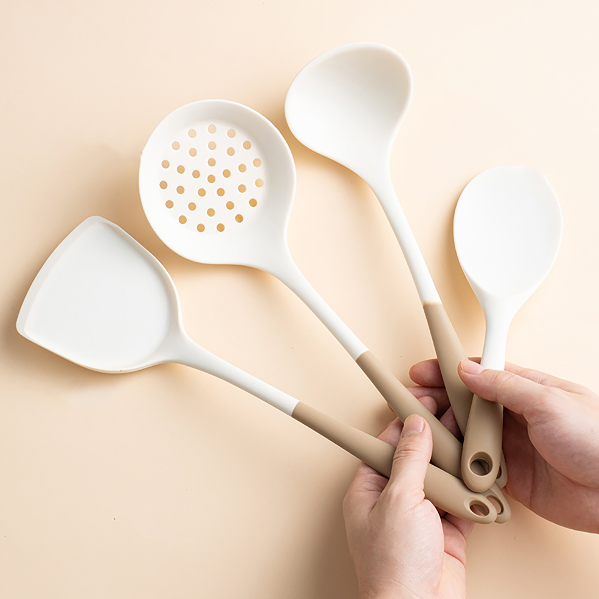 4pcs Silicone Kitchenware Uten - Home Cooking Utensil Set บทวิจารณ์และราคา