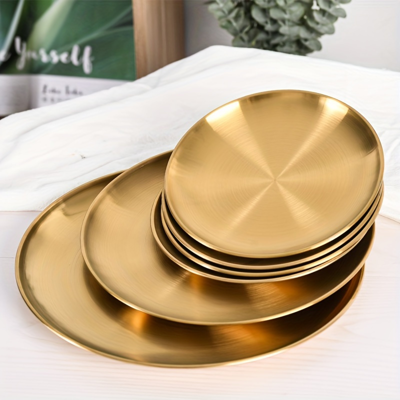 2pcs, Golden Pizza Plates, Sta - Home Cooking Recipes บทวิจารณ์และราคา
