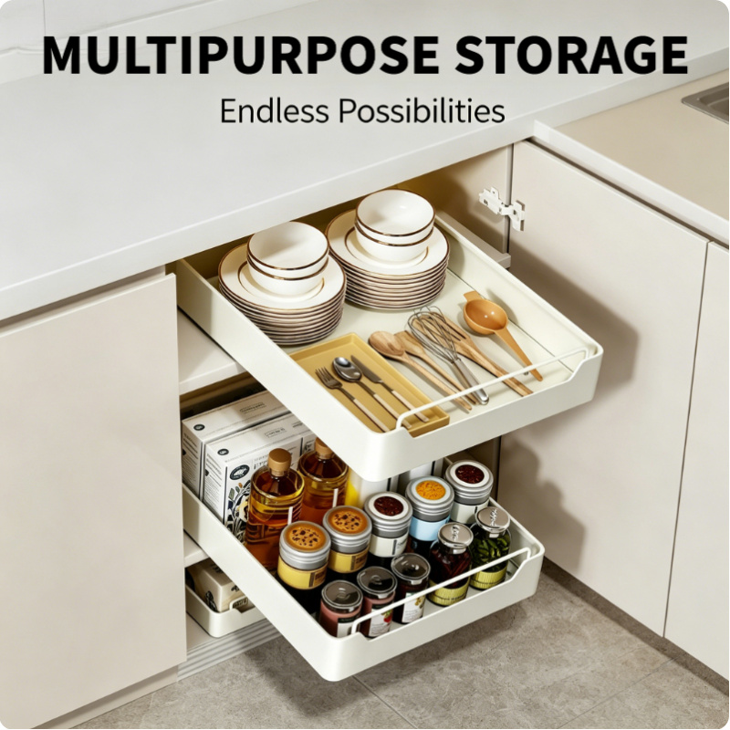 Under Sink Organizer Sliding P - Home Cooking Recipes บทวิจารณ์และราคา