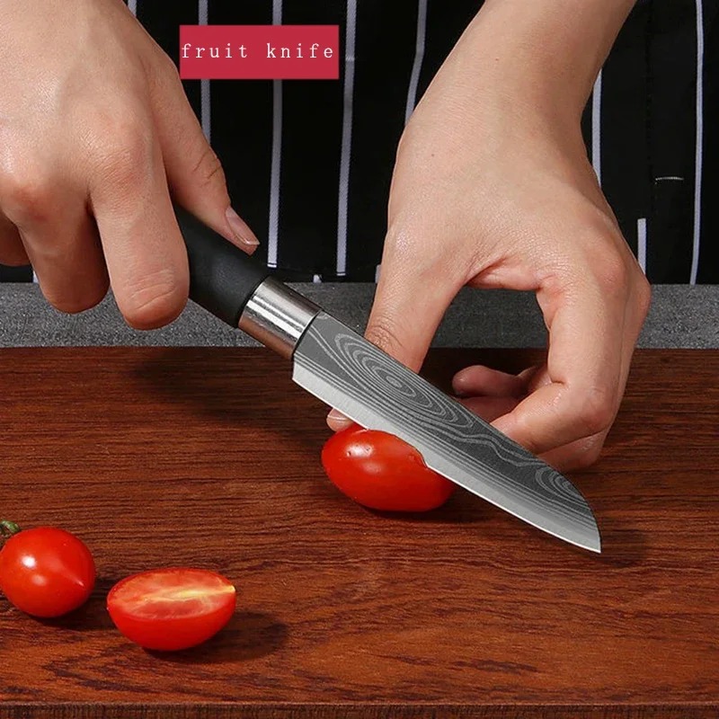 Damascus pattern Kitchen Knife - Home Cooking Help บทวิจารณ์และราคา