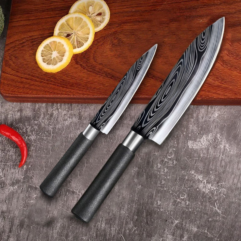 Damascus pattern Kitchen Knife - Home Cooking Help บทวิจารณ์และราคา