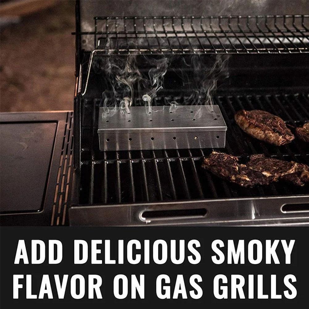 Stainless Steel BBQ Smoker Box - Smoker Box Wood Chip บทวิจารณ์และราคา