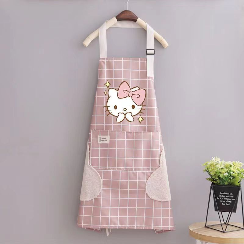 Hello Kitty Apron Cute Cartoon - Home Cooking Oil บทวิจารณ์และราคา