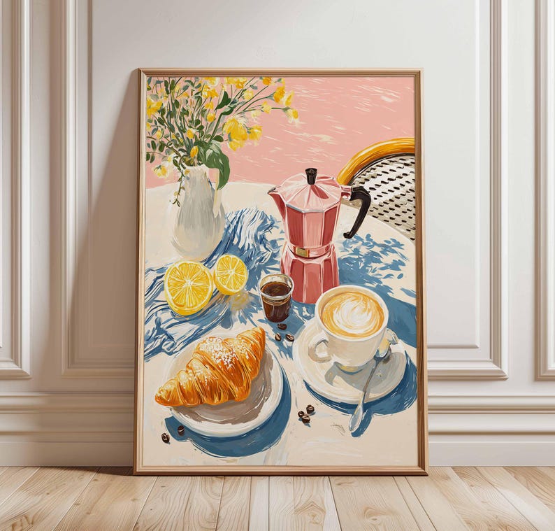 French Café Breakfast Canvas W - Home Cooking Oil บทวิจารณ์และราคา