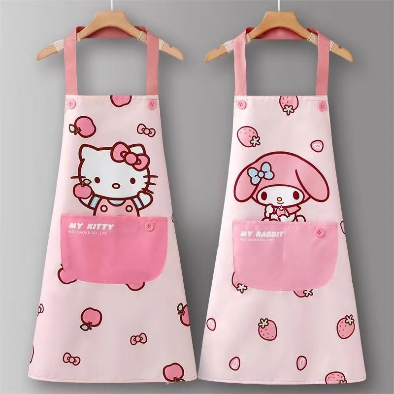 Sanrio Cute Cartoon Apron Wate - Home Cooking Oil บทวิจารณ์และราคา