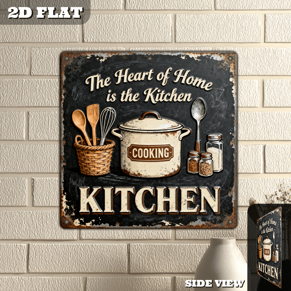 Vintage Metal Kitchen Wall Dec - Home Cooking In บทวิจารณ์และราคา