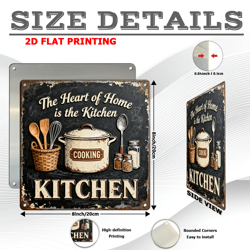 Vintage Metal Kitchen Wall Dec - Home Cooking In บทวิจารณ์และราคา