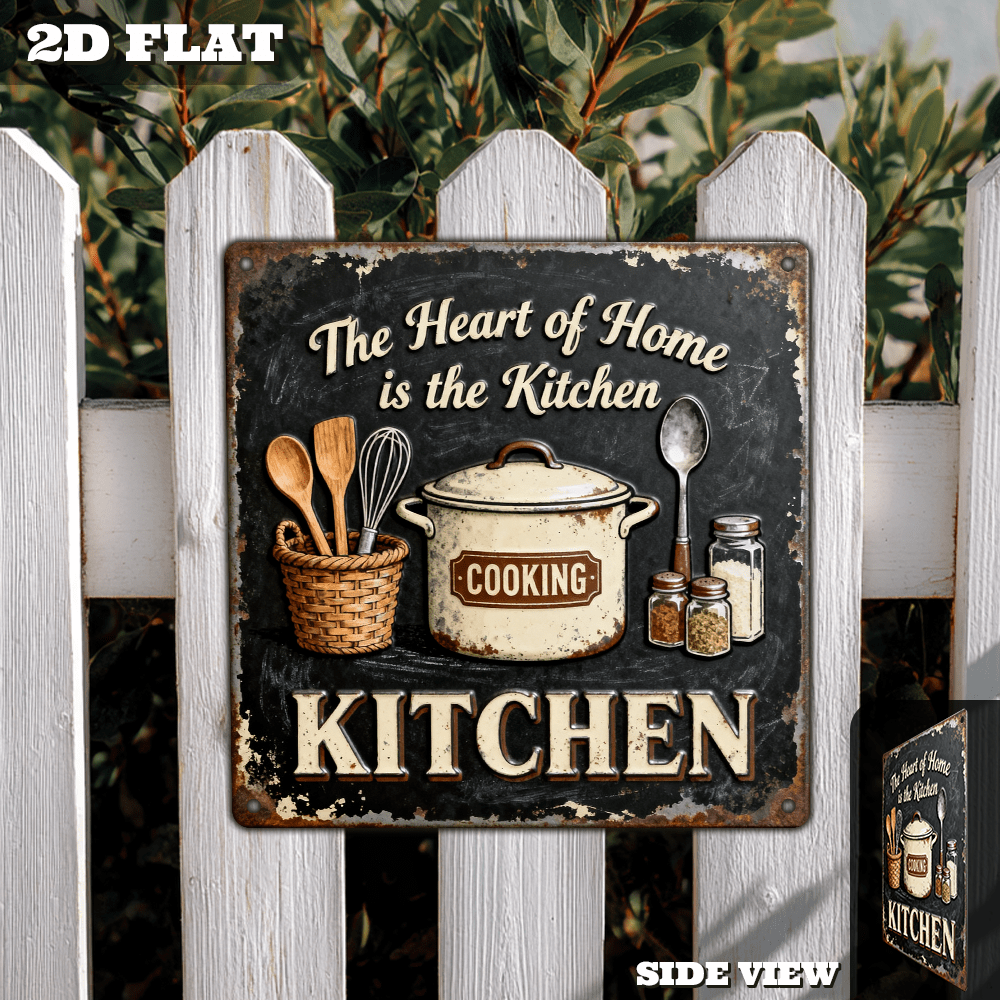 Vintage Metal Kitchen Wall Dec - Home Cooking In บทวิจารณ์และราคา