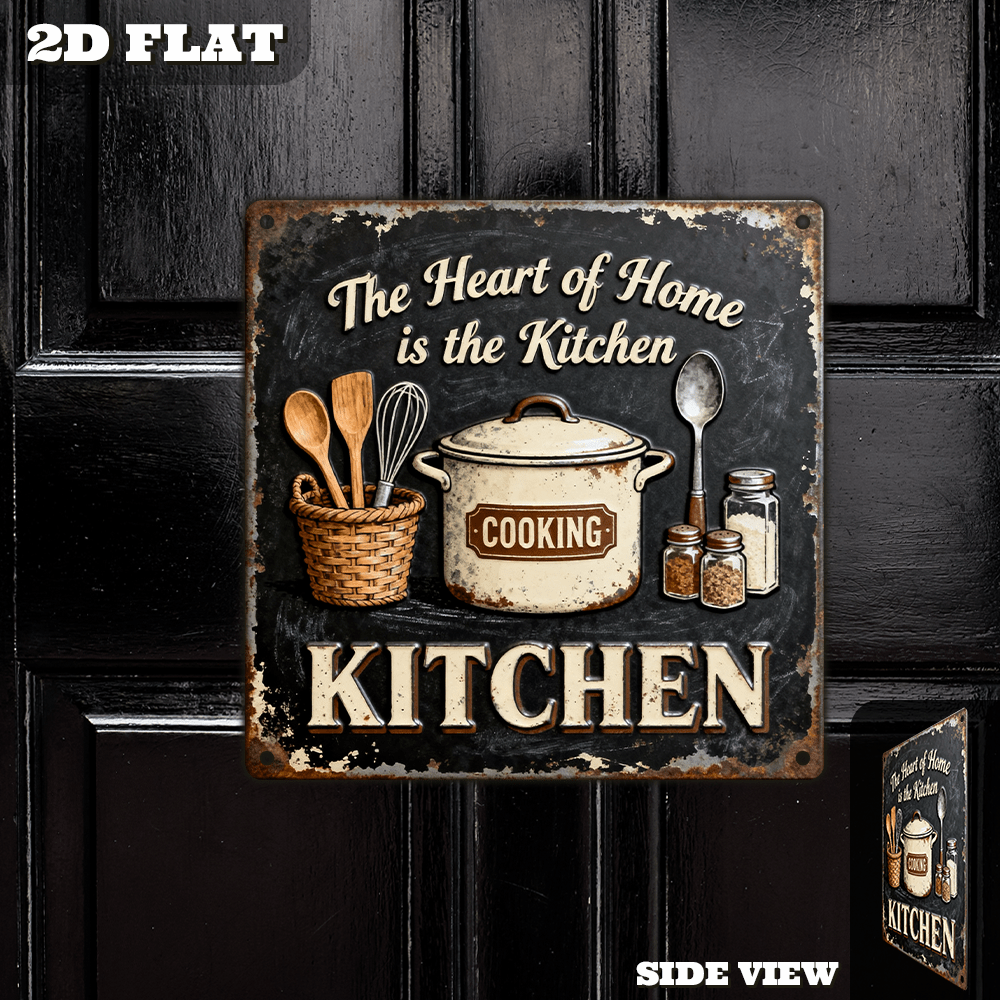 Vintage Metal Kitchen Wall Dec - Home Cooking In บทวิจารณ์และราคา