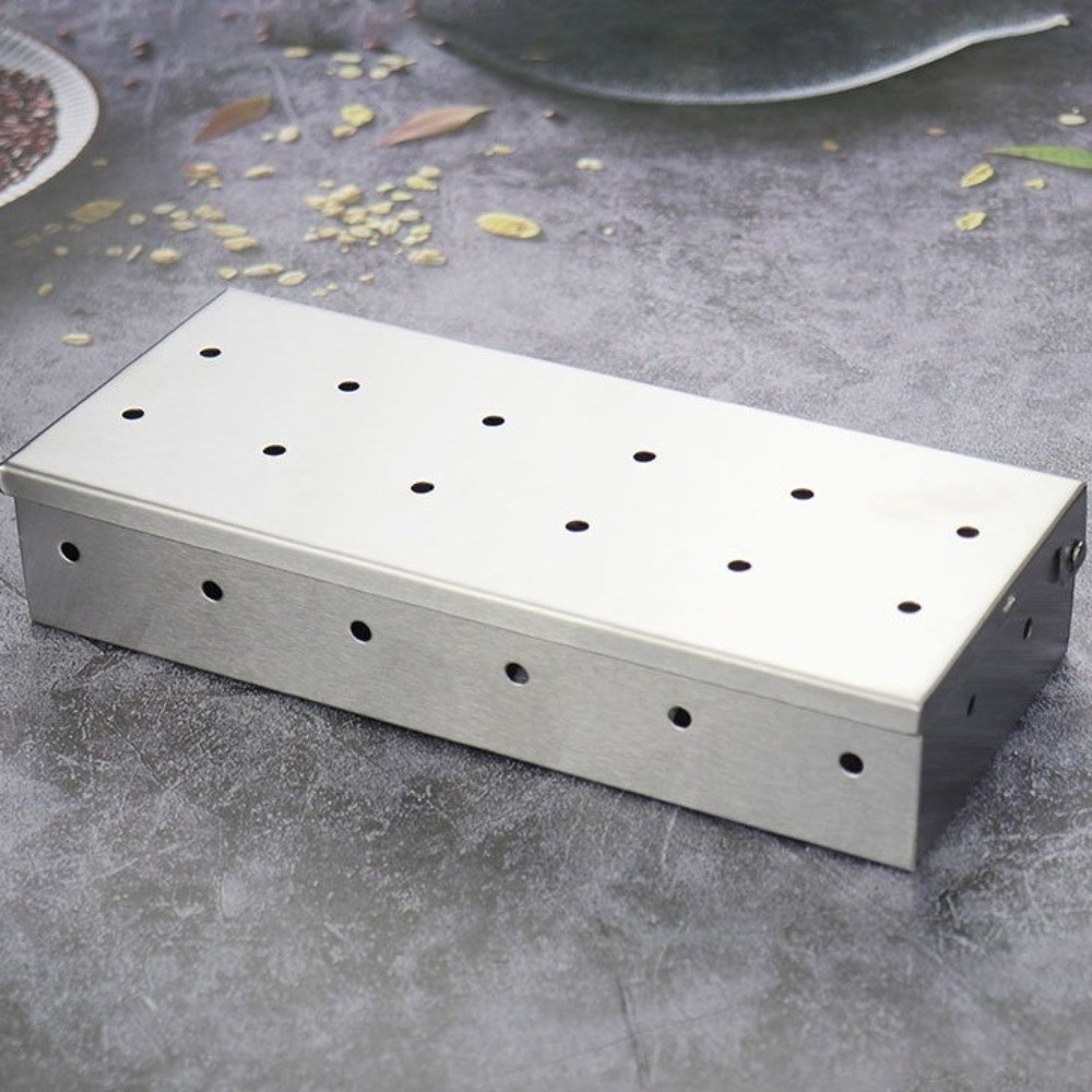 Stainless Steel BBQ Smoker Box - Smoker Box Wood Chip บทวิจารณ์และราคา