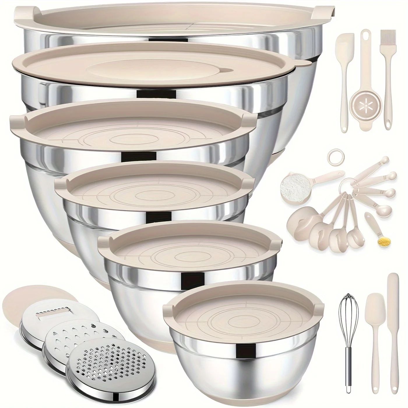 Set of Mixing Bowls Made of St - Home Cooking Utensil Set บทวิจารณ์และราคา