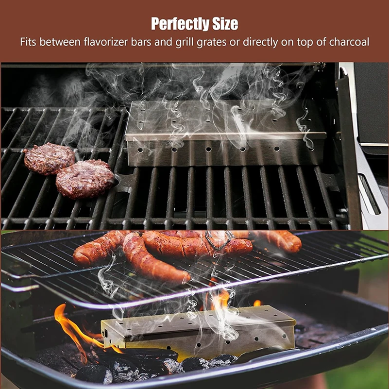 Stainless Steel Wood Chip Smok - Smoker Box Wood Chip บทวิจารณ์และราคา