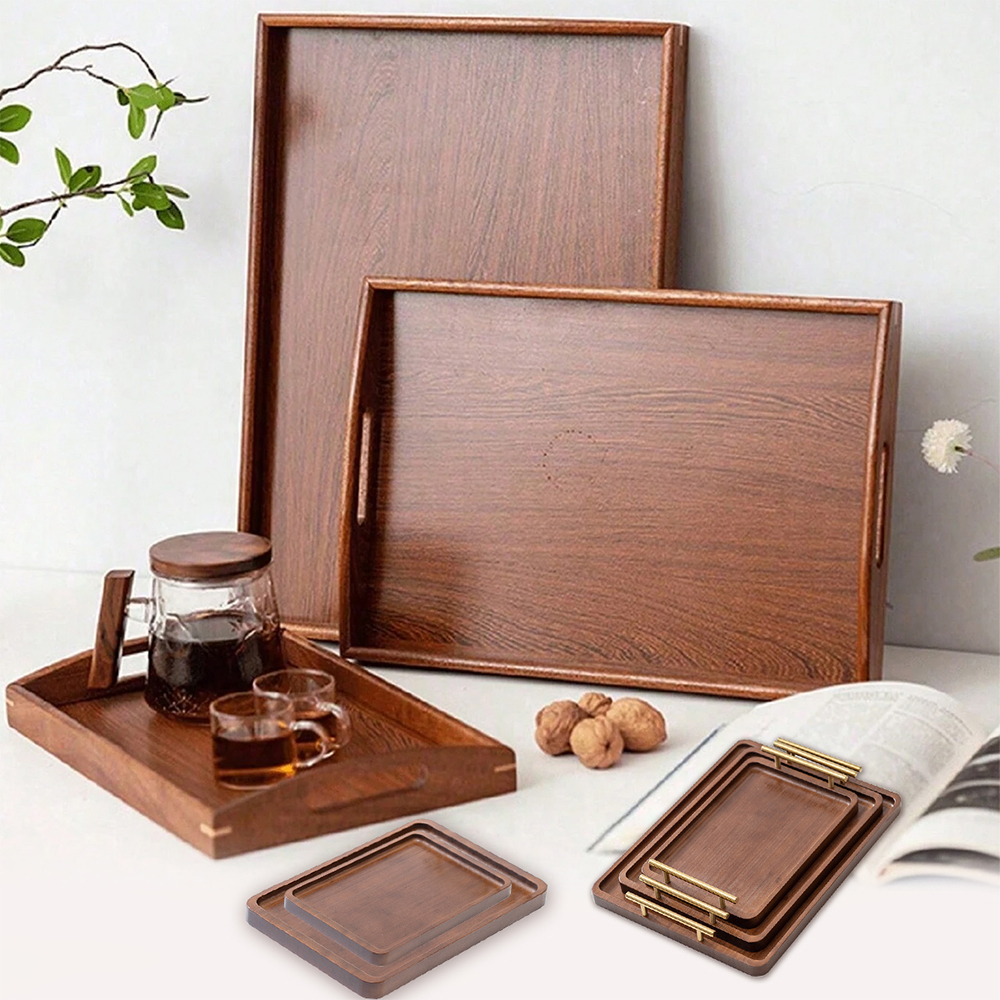 Wooden Serving Tray with Handl - Home Cooking Recipes บทวิจารณ์และราคา