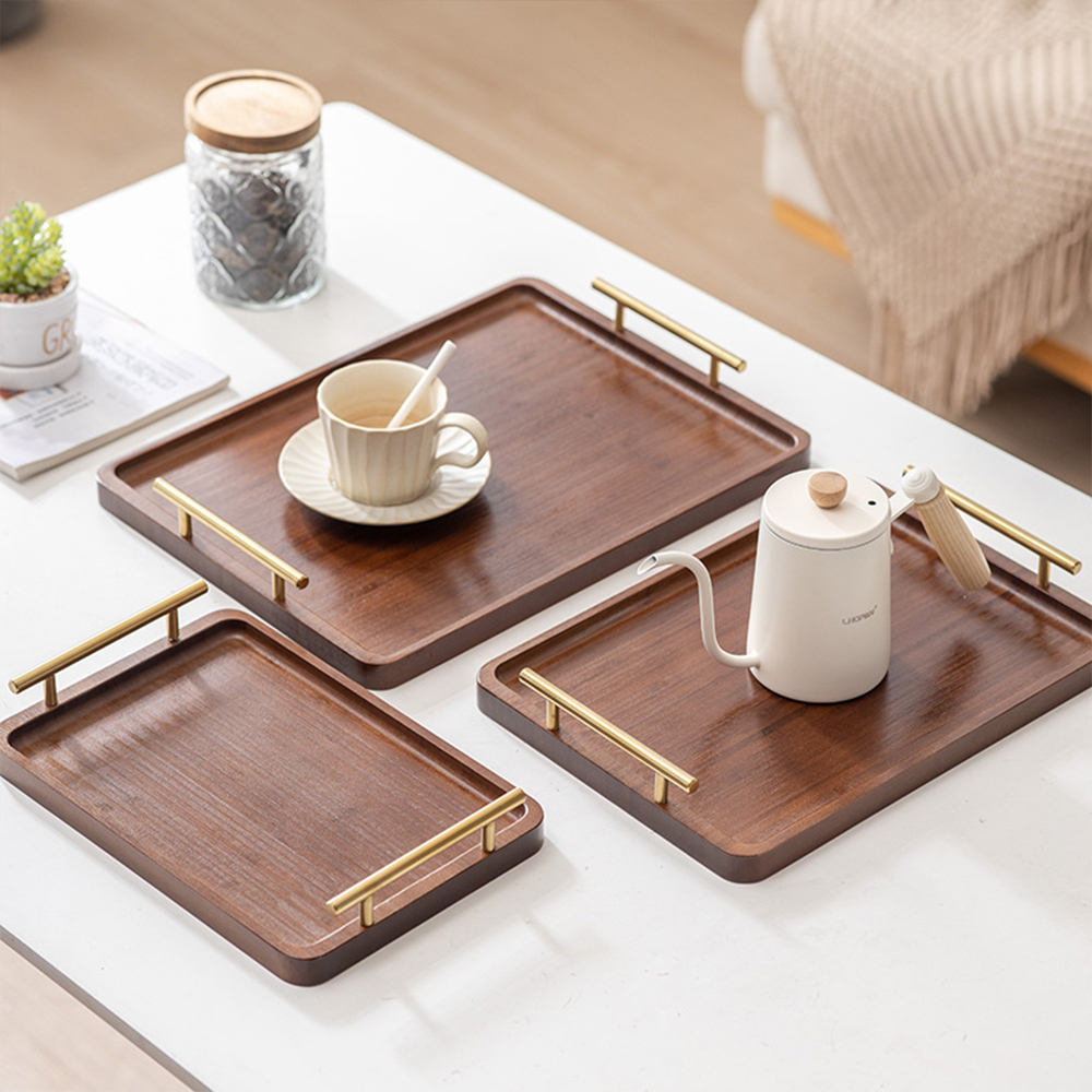 Wooden Serving Tray with Handl - Home Cooking Recipes บทวิจารณ์และราคา