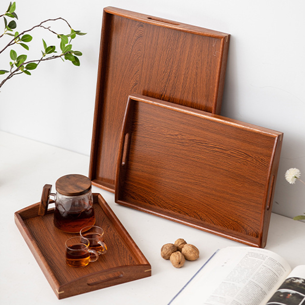 Wooden Serving Tray with Handl - Home Cooking Recipes บทวิจารณ์และราคา
