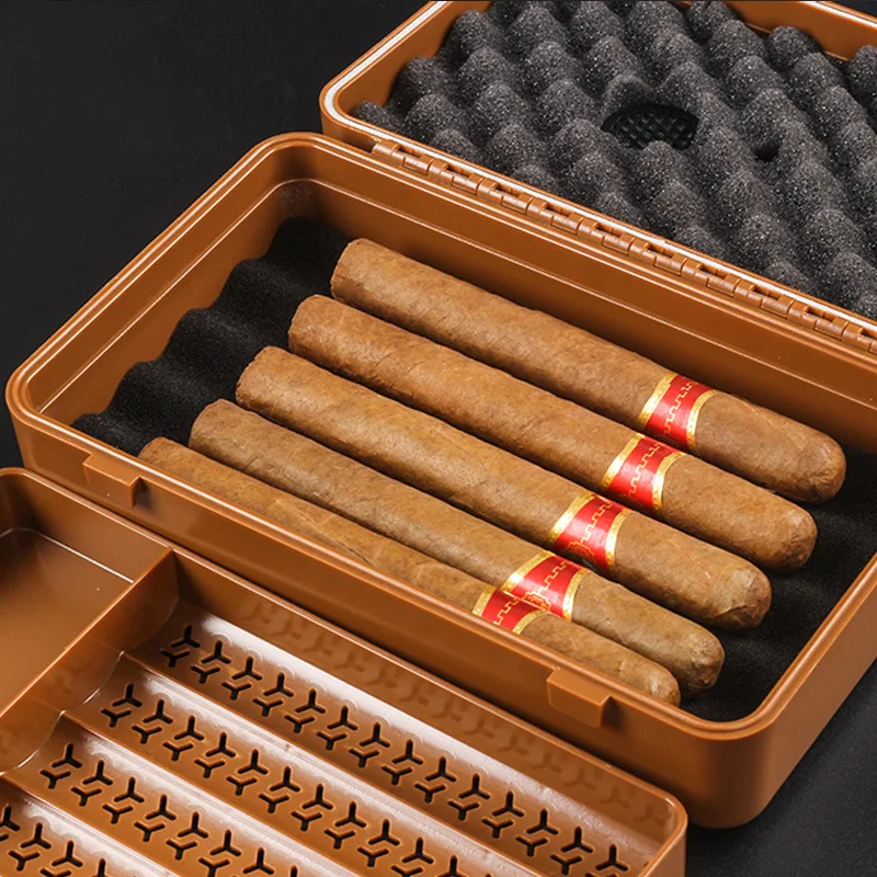 10pcs ABS Humidor Cigar Box Tr - Smoker Box Wood Chip บทวิจารณ์และราคา