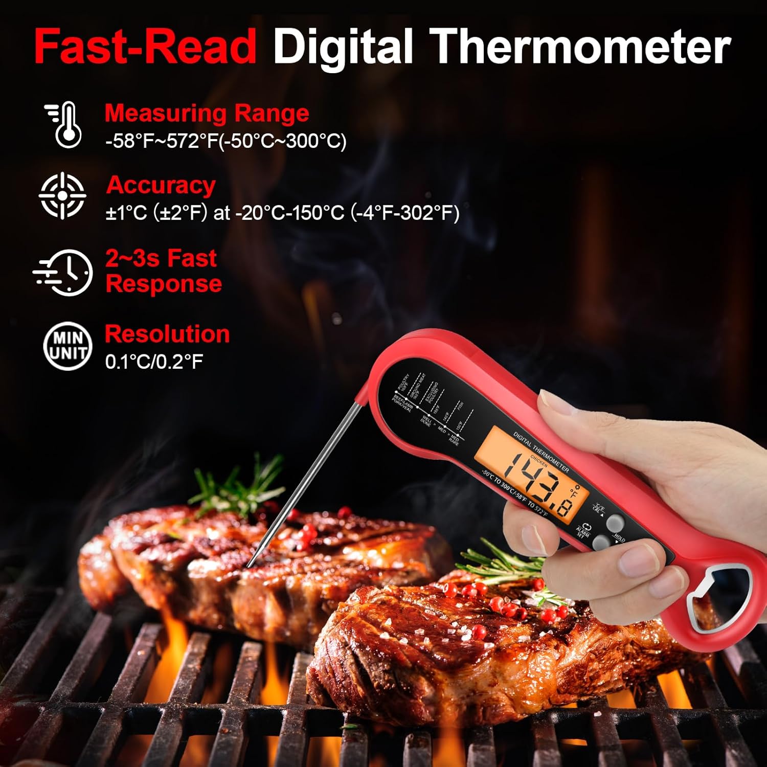 Long Cable Professional Meat T - Home Cooking Help บทวิจารณ์และราคา