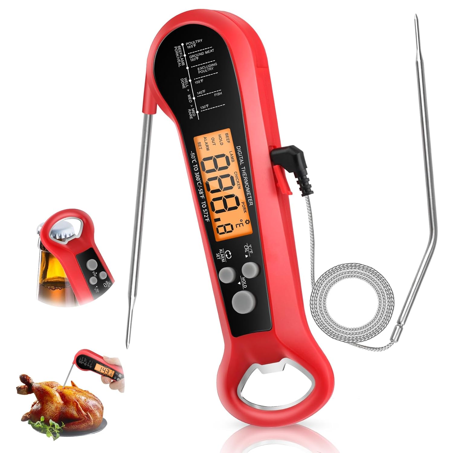 Long Cable Professional Meat T - Home Cooking Help บทวิจารณ์และราคา