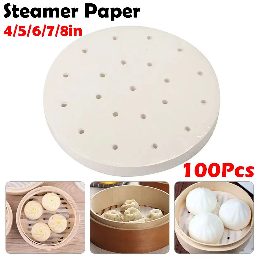 100Pcs Steamed Paper Steamed B - Home Cooking Help บทวิจารณ์และราคา